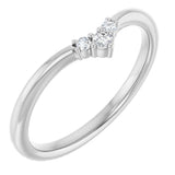 Platinum .06 CTW Natural Diamond Contour Band