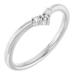 14K White .06 CTW Lab-Grown Diamond Contour Band