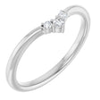 14K White Gold .06 CTW Natural Diamond Contour Band