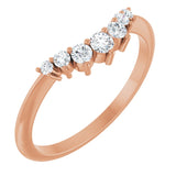 14K Rose 1/5 CTW Lab-Grown Diamond Contour Band