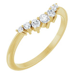 14K Yellow Gold 1/5 CTW Natural Diamond Contour Band