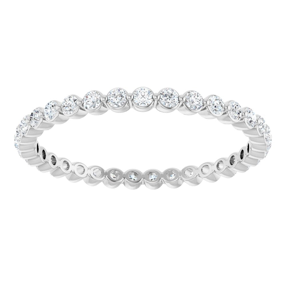 14K White Gold 1/2 CTW Lab-Grown Diamond  Eternity Band