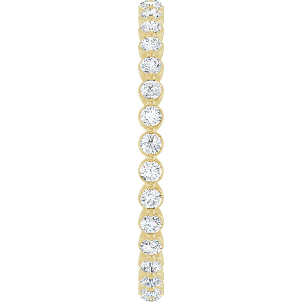 14K Yellow 3/8 CTW Natural Diamond Eternity Band Size 6.5