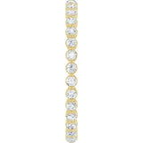 14K Yellow 3/8 CTW Natural Diamond Eternity Band Size 6.5