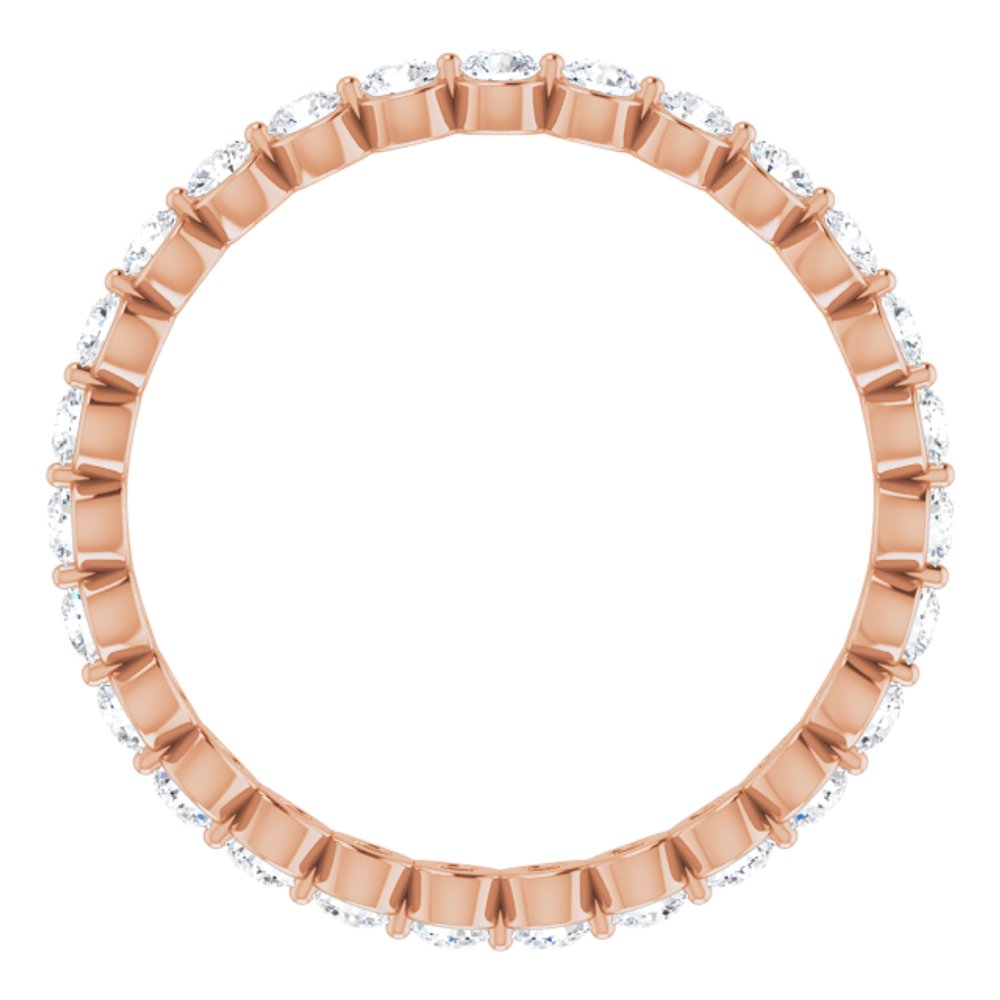 14K Rose 3/4 CTW Natural Diamond Eternity Band