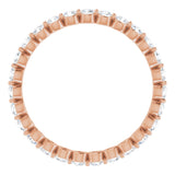 14K Rose 3/4 CTW Natural Diamond Eternity Band