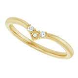 14K Yellow .06 CTW Lab-Grown Diamond Contour Band