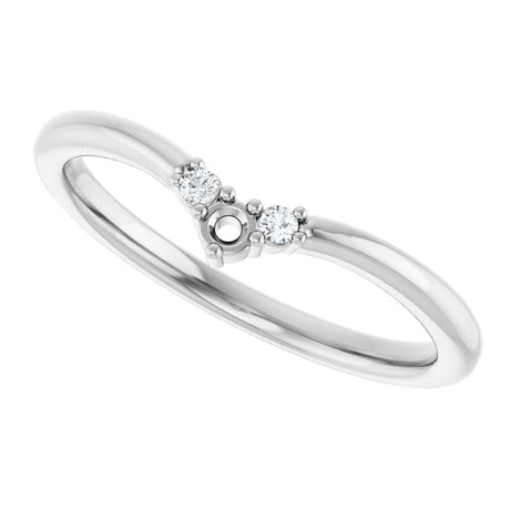 14K White Gold .06 CTW Lab-Grown Diamond Contour Band