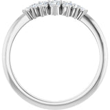 Platinum 1/5 CTW Natural Diamond Contour Band