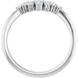 14K White Gold 1/5 CTW Natural Diamond Contour Band