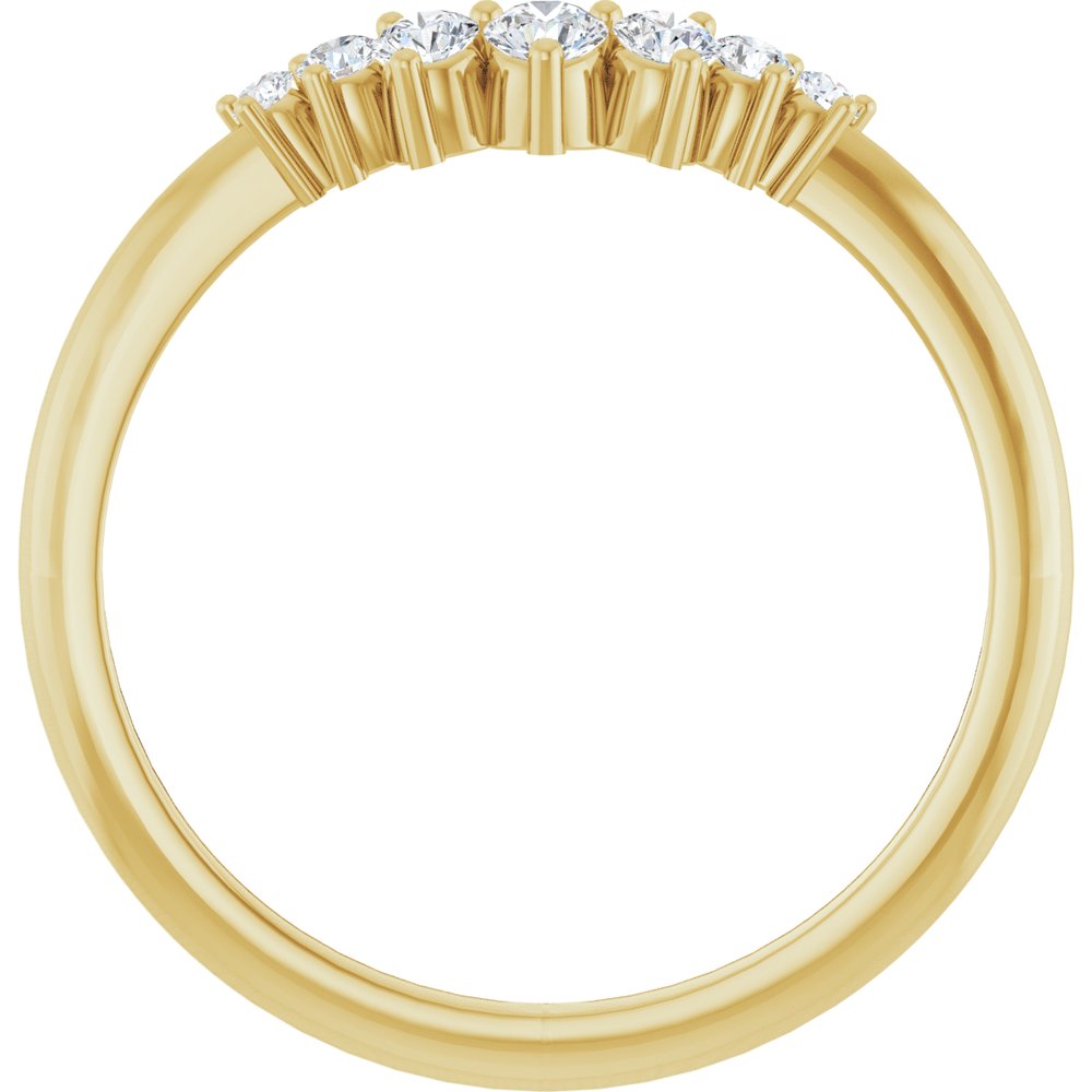 14K Yellow Gold 1/5 CTW Lab-Grown Diamond Contour Band