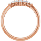 14K Rose Gold 1/5 CTW Natural Diamond Contour Band