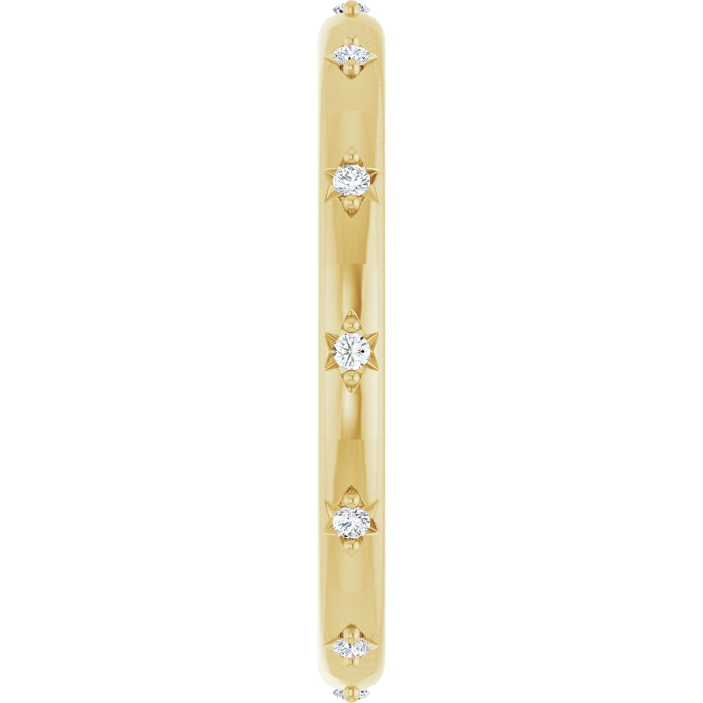 14K Yellow Gold .05 CTW Natural Diamond Eternity Band Size 6
