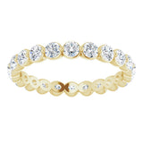 14K Yellow Gold 1 1/3 CTW Natural Diamond Eternity Band Size 7