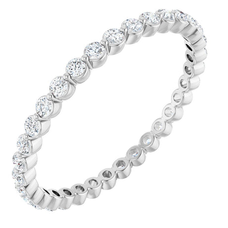 14K White Gold 1/2 CTW Lab-Grown Diamond  Eternity Band