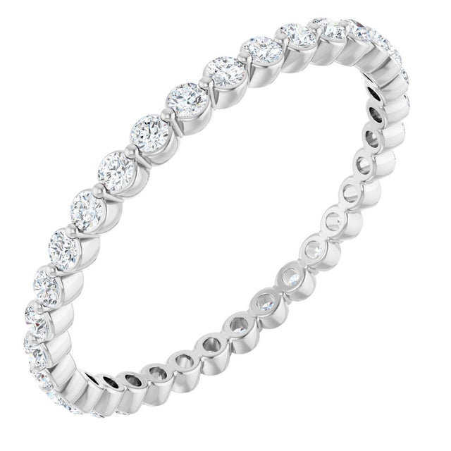 14K White Gold 1/2 CTW Lab-Grown Diamond  Eternity Band