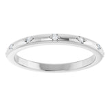 14K White Gold .05 CTW Natural Diamond Eternity Band Size 7