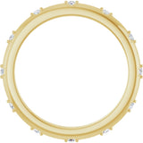 14K Yellow Gold .05 CTW Natural Diamond Eternity Band Size 5.5