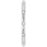 14K White Gold .05 CTW Natural Diamond Eternity Band Size 7