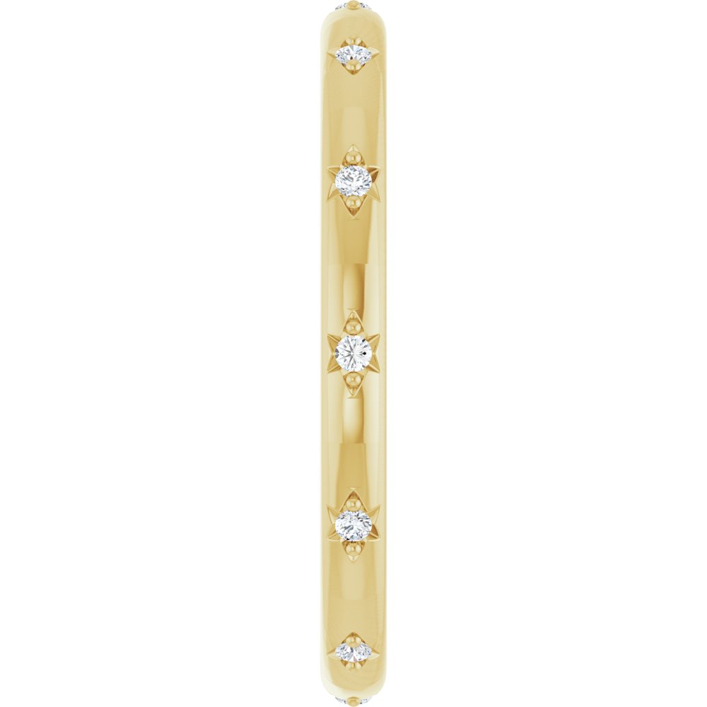 14K Yellow Gold .05 CTW Natural Diamond Eternity Band Size 7