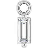 14K White .06 CT Natural Diamond Dangle