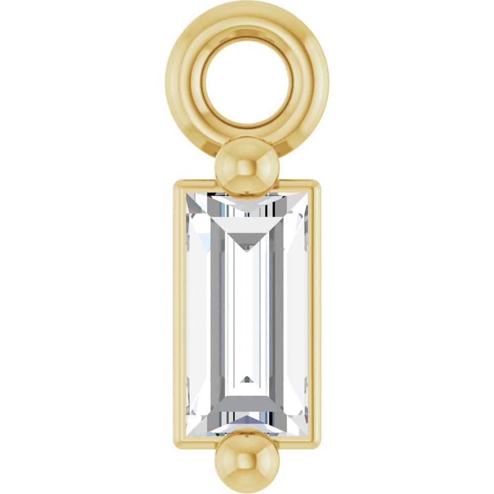 14K Yellow .06 CT Natural Diamond Dangle