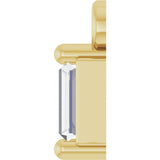 14K Yellow .04 CT Lab-Grown Diamond 2-Prong Dangle