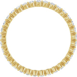14K Yellow 3/8 CTW Natural Diamond Eternity Band Size 6.5