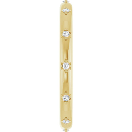 14K Yellow Gold .05 CTW Natural Diamond Eternity Band Size 5.5