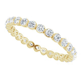 14K Yellow 3/4 CTW Natural Diamond Eternity Band Size 7