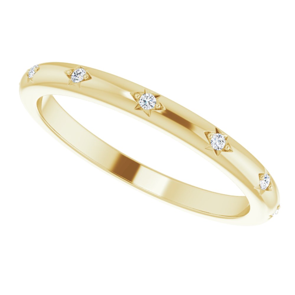 14K Yellow .06 CTW Natural Diamond Eternity Band