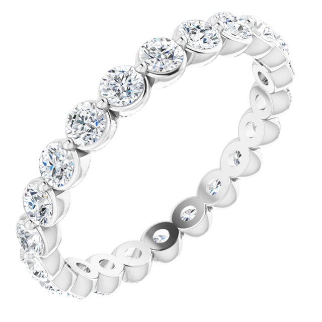 14K White 1 1/4 CTW Lab-Grown Diamond  Eternity Band