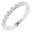 14K White Gold 1 1/3 CTW Natural Diamond Eternity Band Size 7
