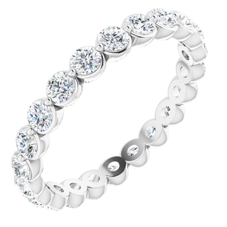 14K White Gold 1 1/4 CTW Lab-Grown Diamond  Eternity Band