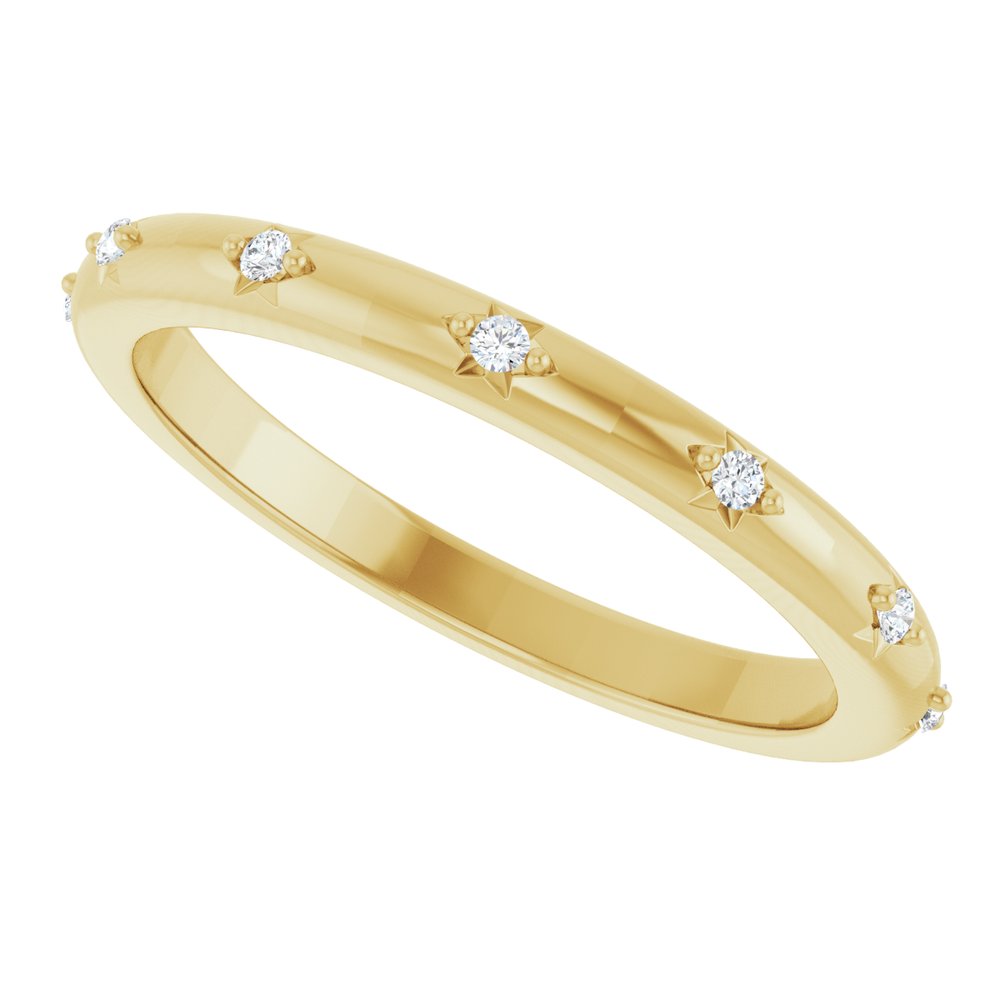14K Yellow Gold .05 CTW Natural Diamond Eternity Band Size 5.5
