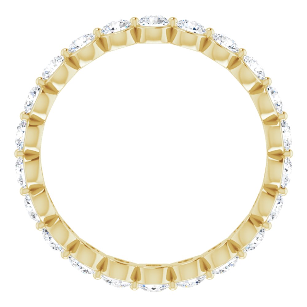 14K Yellow Gold 1 1/3 CTW Natural Diamond Eternity Band Size 7