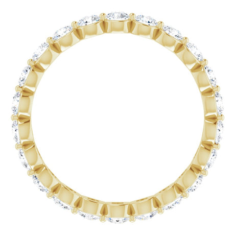 14K Yellow Gold 1 1/3 CTW Lab-Grown Diamond  Eternity Band