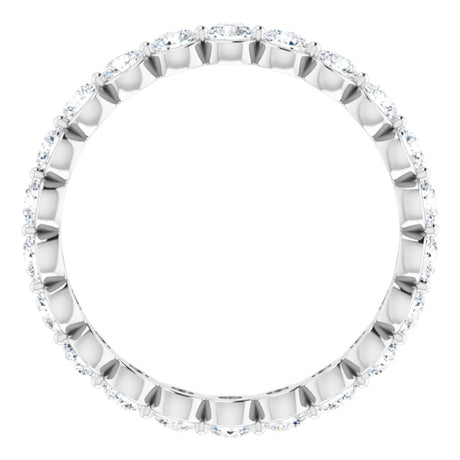 14K White Gold 1 1/3 CTW Natural Diamond Eternity Band Size 7