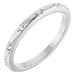 14K White Gold .05 CTW Natural Diamond Eternity Band Size 7
