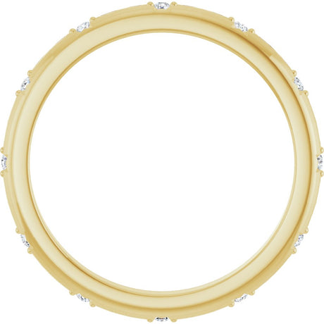 14K Yellow Gold .05 CTW Natural Diamond Eternity Band Size 7