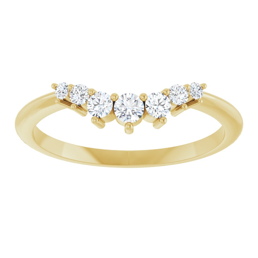 14K Yellow 1/5 CTW Lab-Grown Diamond Contour Band