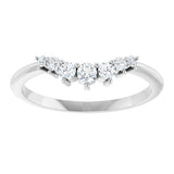 14K White Gold 1/5 CTW Natural Diamond Contour Band