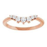 14K Rose 1/5 CTW Natural Diamond Contour Band