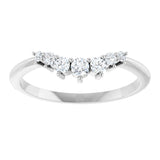 Platinum 1/5 CTW Natural Diamond Contour Band