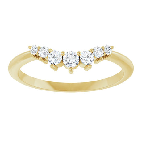 14K Yellow Gold 1/5 CTW Lab-Grown Diamond Contour Band