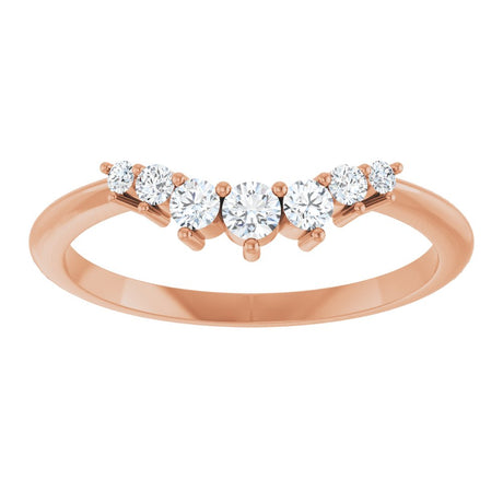14K Rose Gold 1/5 CTW Lab-Grown Diamond Contour Band