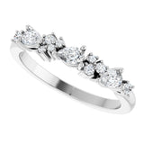 14K White 3/8 CTW Natural Diamond Anniversary Band