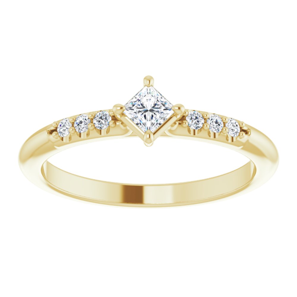 14K Yellow Gold 1/4 CTW Natural Diamond Stackable Ring