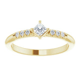 14K Yellow Gold 1/4 CTW Natural Diamond Stackable Ring