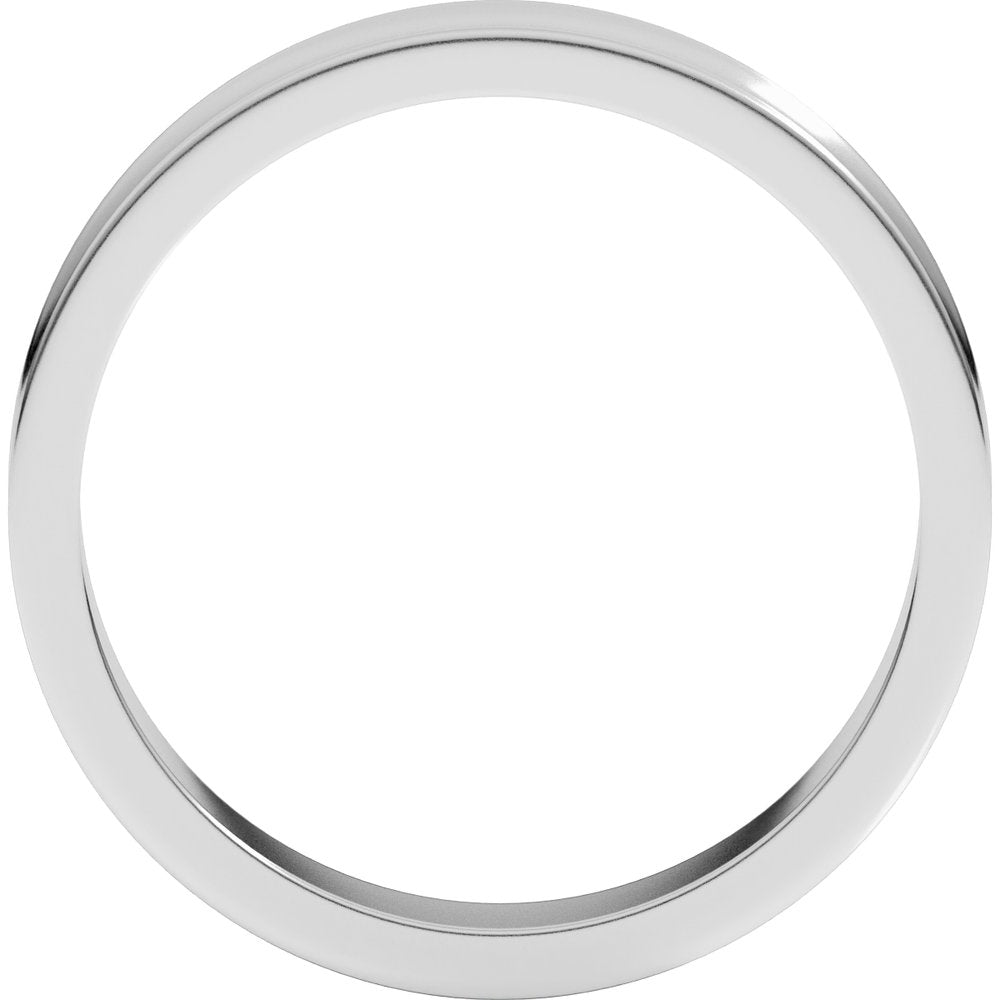 14K White 4 mm Lightweight Concave Band Size 10